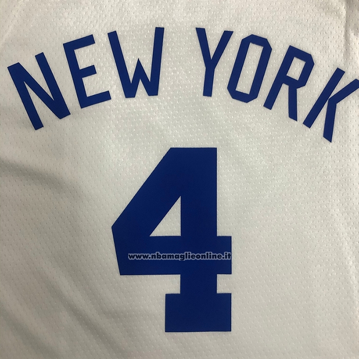 Maglia New York Knicks Derrick Rose #4 75th Anniversary Bianco
